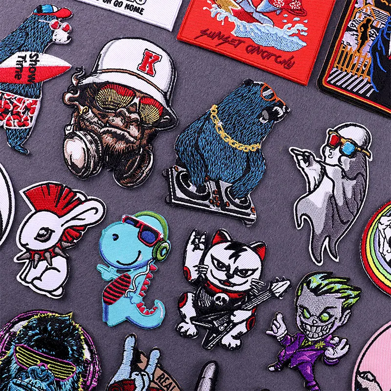 Rock Hip Hop Animal Patch Iron On Patches On Clothes Cartoon Applique Embroidered Patches For Clothing Stickers Sewing Badges
Rock Hip Hop Animal Patch Iron On Patches On Clothes Cartoon Applique Embroidered Patches For Clothing Stickers Sewing Badges