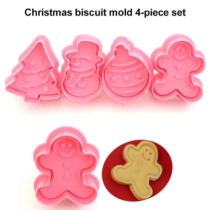 4Pcs Cookie Stamp Biscuit DIY Mold Christmas 3D Cookie Cake Plunger Cutter Baking Mould Fondant Cake Decorating Tools
4Pcs Cookie Stamp Biscuit DIY Mold Christmas 3D Cookie Cake Plunger Cutter Baking Mould Fondant Cake Decorating Tools