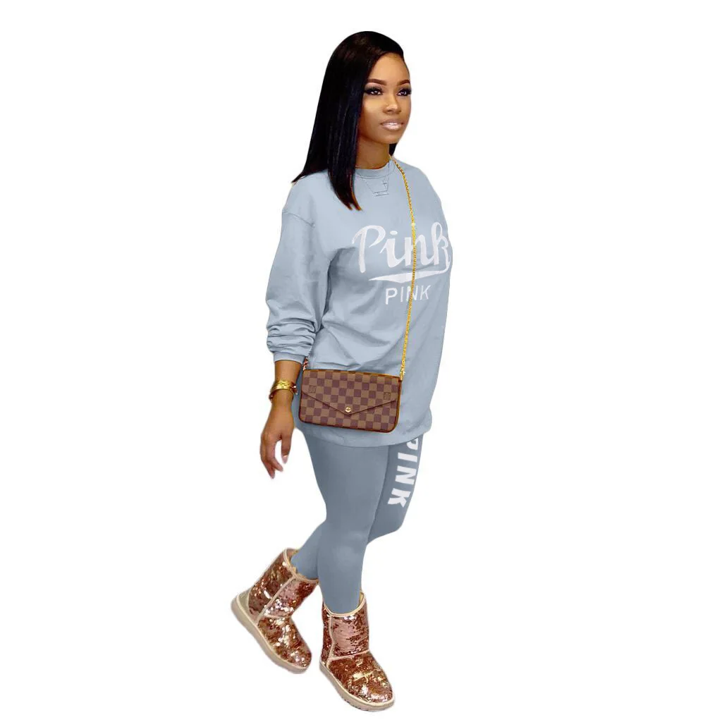 Sporty Tracksuit Letter Print O Neck 2 Pieces Tops And Long Pant Suit Female Two Pieces Tracksuits
Sporty Tracksuit Letter Print O Neck 2 Pieces Tops And Long Pant Suit Female Two Pieces Tracksuits
