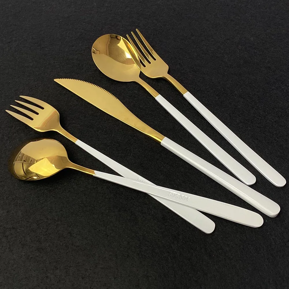 30Pcs Gold Cutlery Set 18/10 Stainless Steel Dinnerware Set Knives Forks Coffee Spoons Flatware Set Kitchen Dinner Tableware Set
30Pcs Gold Cutlery Set 18/10 Stainless Steel Dinnerware Set Knives Forks Coffee Spoons Flatware Set Kitchen Dinner Tableware Set