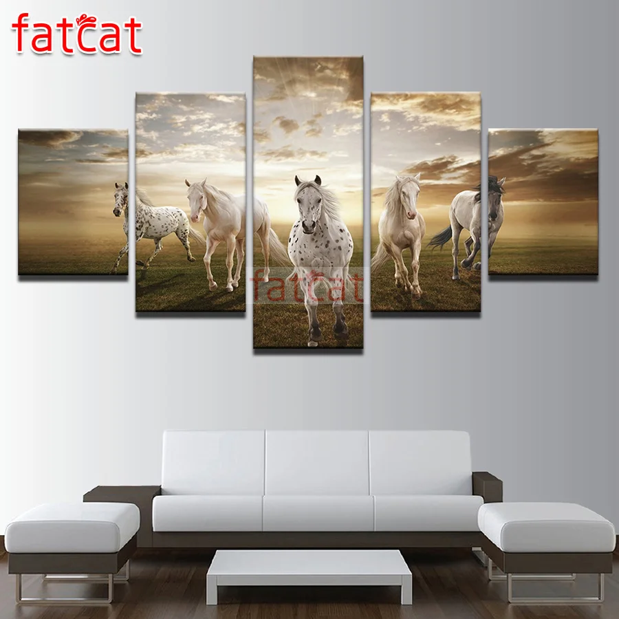 FATCAT Prairie horse animals 5 Piece Diy Diamond Painting Full Square Round Mosaic Embroidery Sale Needlework Decoration AE2493
FATCAT Prairie horse animals 5 Piece Diy Diamond Painting Full Square Round Mosaic Embroidery Sale Needlework Decoration AE2493
