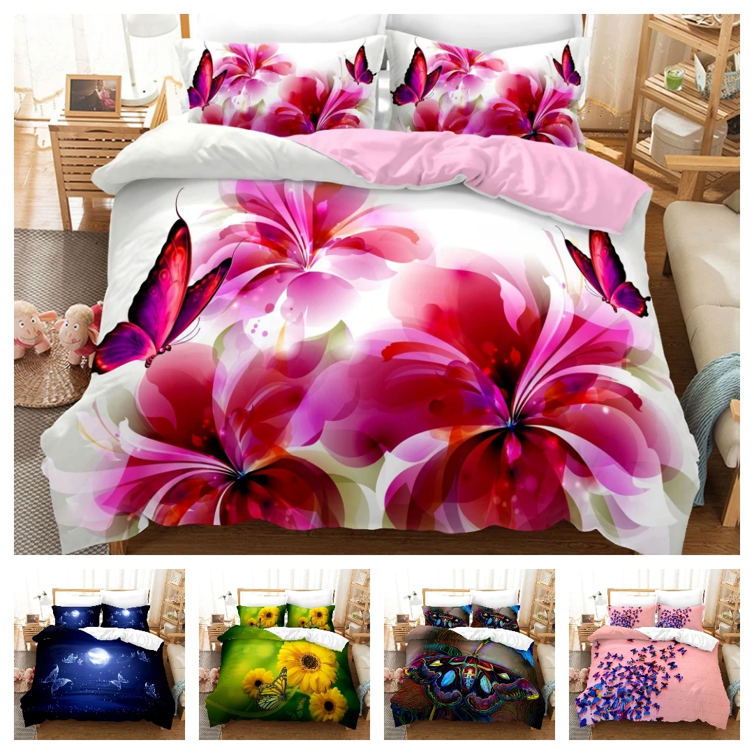 2021 Hot Style 2 or 3pcs Butterfly Printing Soft Duvet Cover Sets 1 Quilt Cover + 1/2 Pillowcases Single Twin Full Queen King
2021 Hot Style 2 or 3pcs Butterfly Printing Soft Duvet Cover Sets 1 Quilt Cover + 1/2 Pillowcases Single Twin Full Queen King
