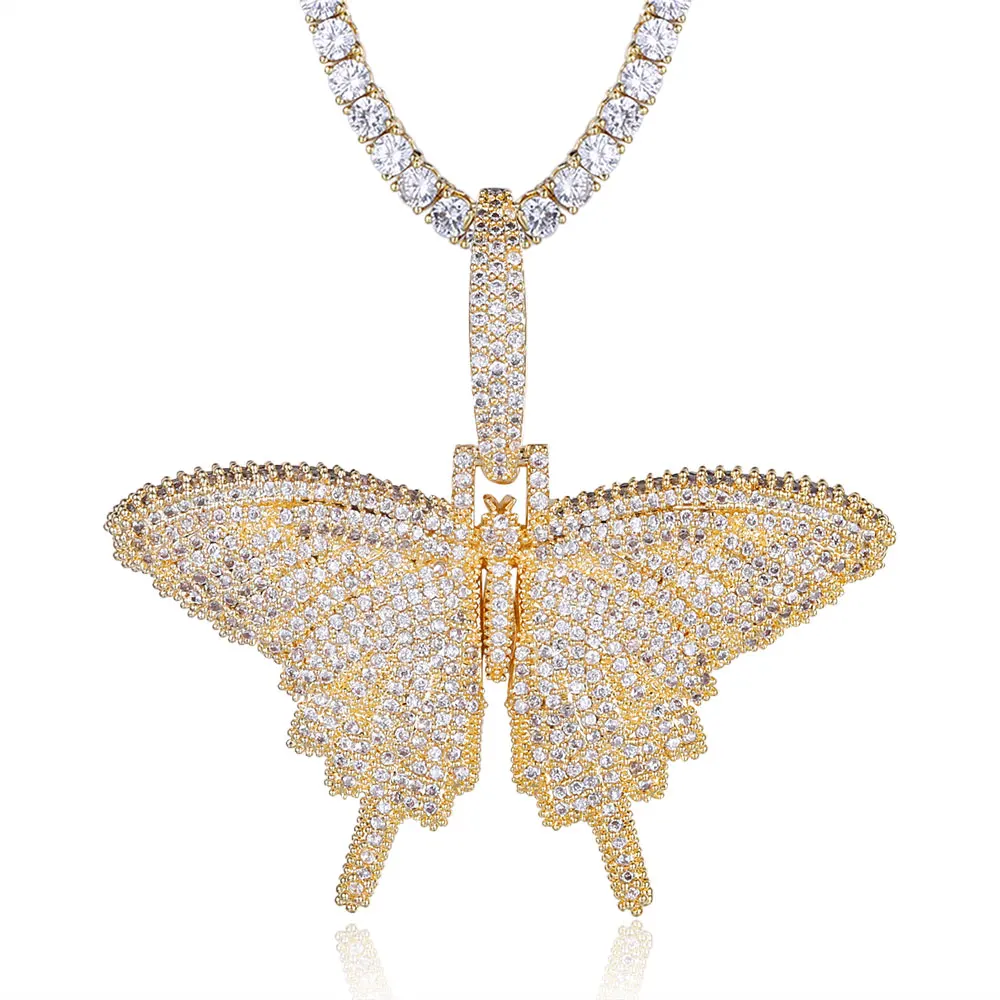 100% Micro Zircon Hip Hop Shining Butterfly Pendant Necklace For Men Jewelry Custom Accept CZ Rapper Jewelry Factory Prices Gift
100% Micro Zircon Hip Hop Shining Butterfly Pendant Necklace For Men Jewelry Custom Accept CZ Rapper Jewelry Factory Prices Gift
