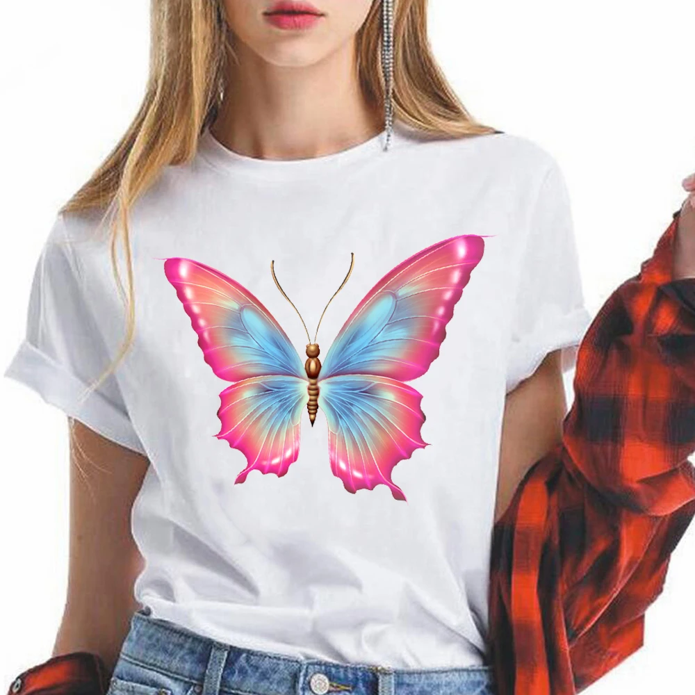 Aesthetic Casual Round Neck Women's Clothing Basic Art Women's Fashion T-Shirts Fairy Colorful Butterfly Cartoon Streetwear Top
Aesthetic Casual Round Neck Women's Clothing Basic Art Women's Fashion T-Shirts Fairy Colorful Butterfly Cartoon Streetwear Top