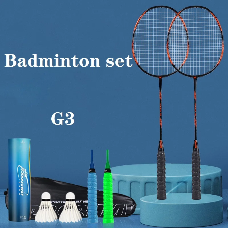 2pcs Elementary Exercises Badminton Rackets Set Ultra Light Double Badminton Racquet Carbon Lightest Playing Badminton Whole -40
2pcs Elementary Exercises Badminton Rackets Set Ultra Light Double Badminton Racquet Carbon Lightest Playing Badminton Whole -40
