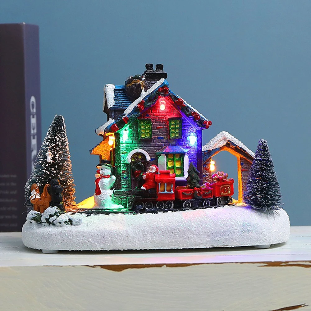 Christmas LED Light Miniature Statue Snow House Figurines Desktop Ornaments Lamps for Home Office Christmas Luminous House
Christmas LED Light Miniature Statue Snow House Figurines Desktop Ornaments Lamps for Home Office Christmas Luminous House