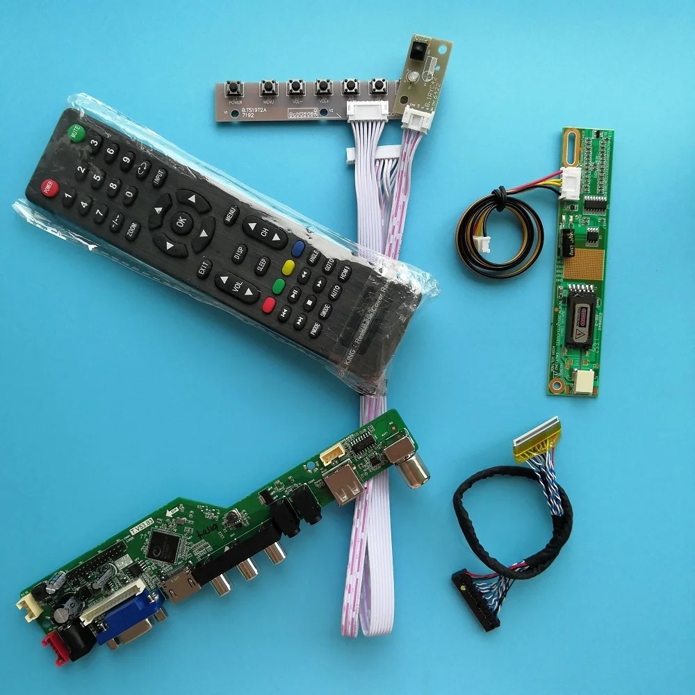 ТВ VGA USB аудио ЖК дисплей светодиодный AV драйвер карты комплект контроллера DIY