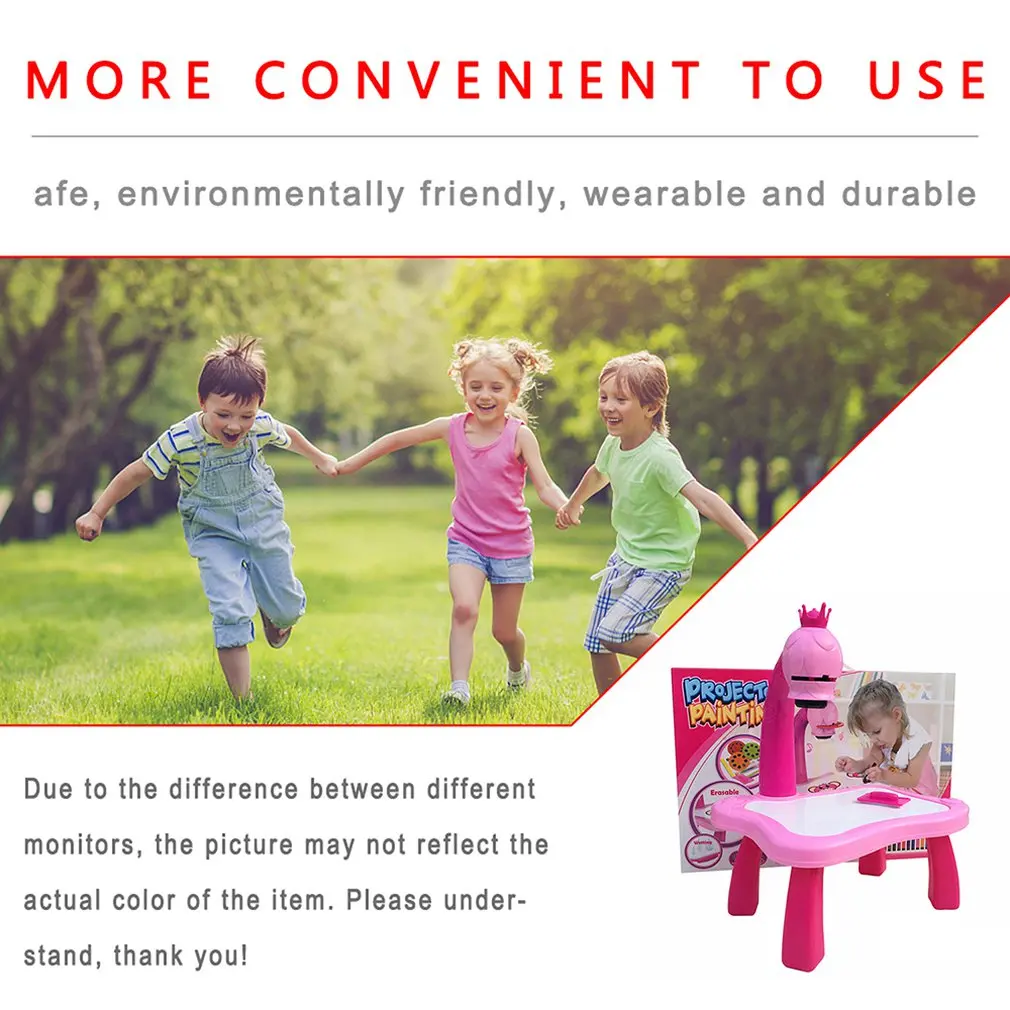 Child Learning Desk With Smart Projector Kids Painting Table Toy With Light Children Educational Tool Drawing Table
Child Learning Desk With Smart Projector Kids Painting Table Toy With Light Children Educational Tool Drawing Table
