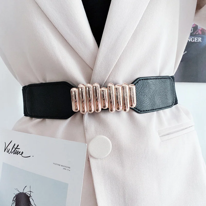 Korean Fashion Elastic Belt Metal Gold Black Waist Strap All-Match Luxury Designer With Shirt Suit Decorative Dress Waistbands
Korean Fashion Elastic Belt Metal Gold Black Waist Strap All-Match Luxury Designer With Shirt Suit Decorative Dress Waistbands