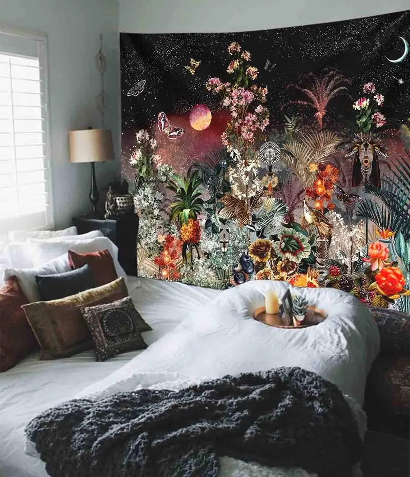 Psychedelic Moon Starry Tapestry Flower Wall Hanging Room Sky Carpet Dorm Tapestries Art Home Decoration Accessories
Psychedelic Moon Starry Tapestry Flower Wall Hanging Room Sky Carpet Dorm Tapestries Art Home Decoration Accessories