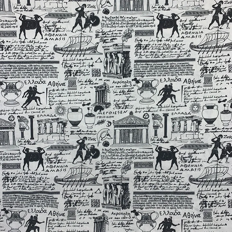 Y.Zhe Beautiful 100% Cotton Fabric Black White Roman Script Pattern Digital Printing Sewing Material Children Fabric Diy Shirt
Y.Zhe Beautiful 100% Cotton Fabric Black White Roman Script Pattern Digital Printing Sewing Material Children Fabric Diy Shirt