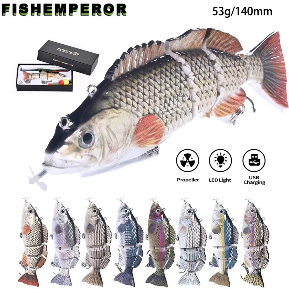 Propeller Auto Electric Wobbler Swimming Fishing Lure Siking ABS Multi Jointed Bait 3D Fish USB Rechargeable Swimbait Crankbait
Propeller Auto Electric Wobbler Swimming Fishing Lure Siking ABS Multi Jointed Bait 3D Fish USB Rechargeable Swimbait Crankbait