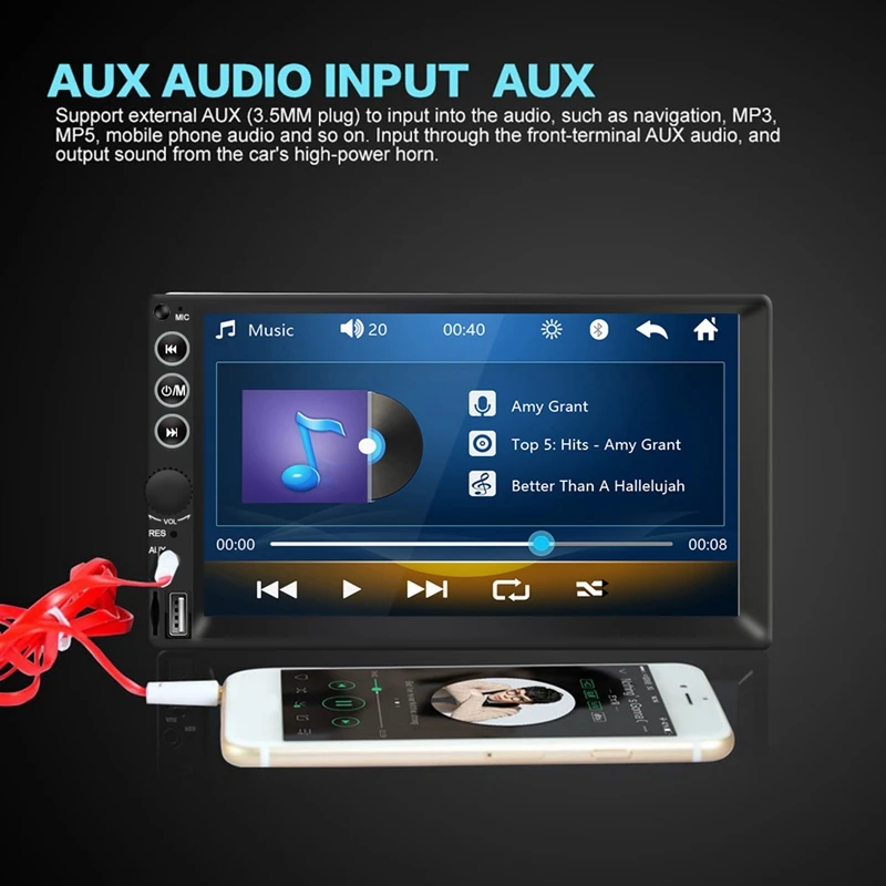 Car Radio 7inch HD MP5 Player Press Sn Digital Display Bluetooth Multimedia Car Backup Monitor USB 2Din Auto Radio
Car Radio 7inch HD MP5 Player Press Sn Digital Display Bluetooth Multimedia Car Backup Monitor USB 2Din Auto Radio
