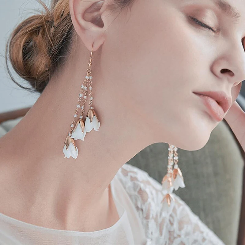GXZNNRIY Fashion Flower Drop Earrings for Women Accessories Gold Color Bridal Wedding Earring Bride Trendy Party Jewelry Gifts
GXZNNRIY Fashion Flower Drop Earrings for Women Accessories Gold Color Bridal Wedding Earring Bride Trendy Party Jewelry Gifts