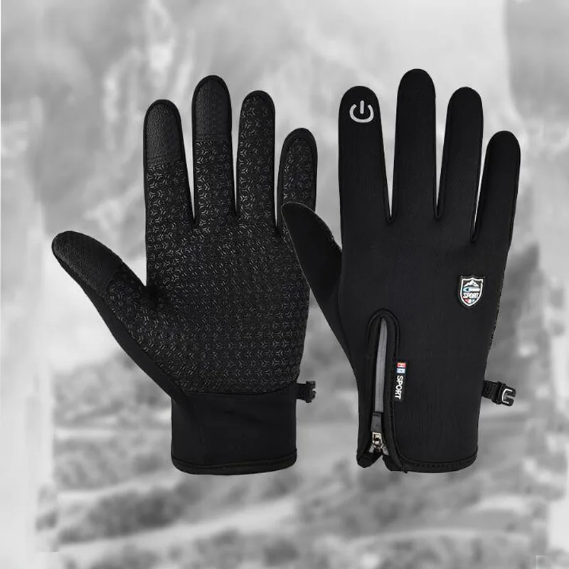 Winter Warm Sports Riding Gloves Windproof Fleece Waterproof Zipper Touch Screen Cycling Gloves Keep Warm Outdoor Ski Gloves
Winter Warm Sports Riding Gloves Windproof Fleece Waterproof Zipper Touch Screen Cycling Gloves Keep Warm Outdoor Ski Gloves