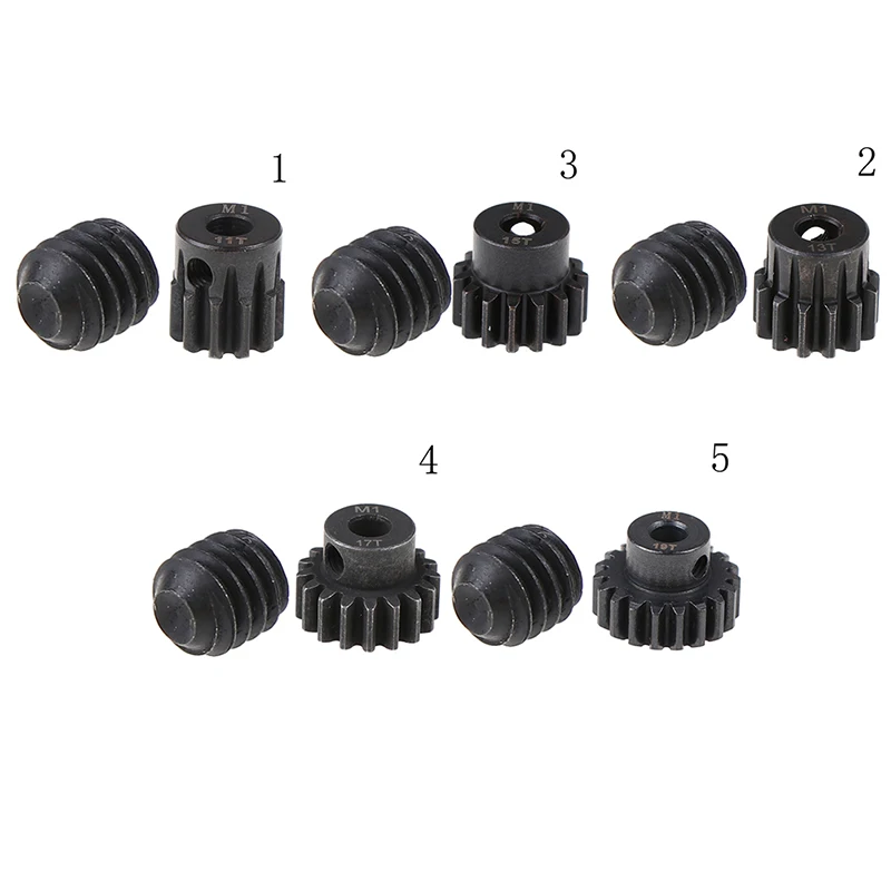 M1 5mm 11t 13t 15t 17t 19t Black Pinion Motor Gear Combo Kit For 1/8 Rc Car Motor
M1 5mm 11t 13t 15t 17t 19t Black Pinion Motor Gear Combo Kit For 1/8 Rc Car Motor