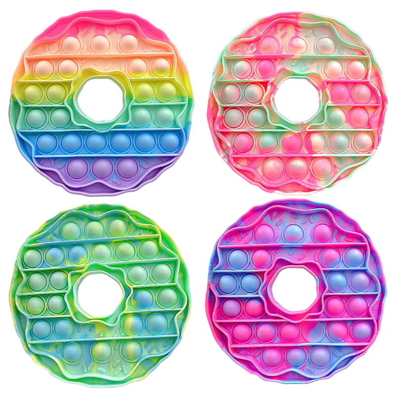 New Push It Bubble Fidget Toy Colorful Rainbow Donut Doughnut Dessert Kids Silicone Sensory Decompression Toys
New Push It Bubble Fidget Toy Colorful Rainbow Donut Doughnut Dessert Kids Silicone Sensory Decompression Toys