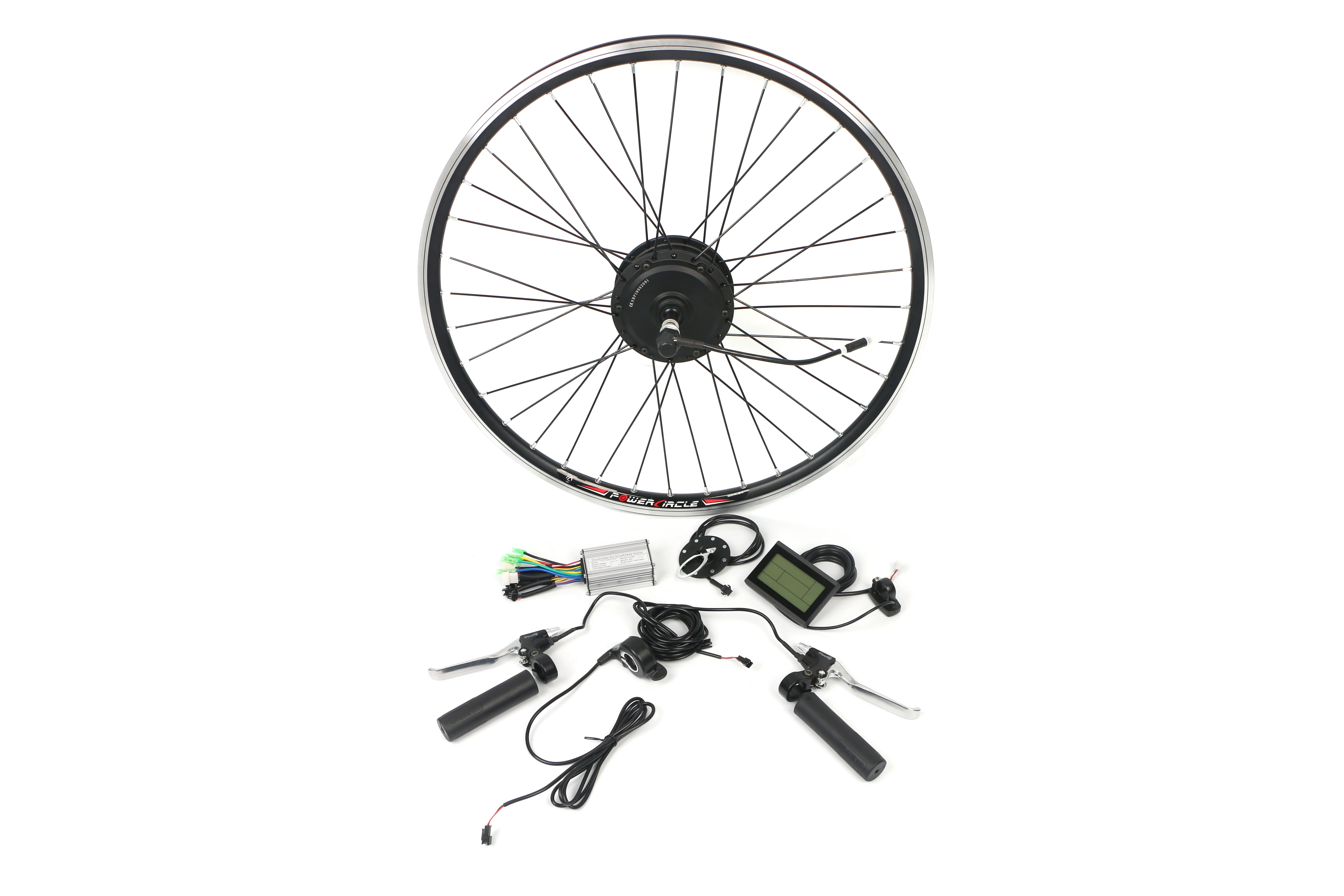 

36V 350W Ebike kit 16”20”24”26”27.5”28”29” 700C Rear Hub Motor with KT LCD3 and KT 17A Controller and Brakes and Thumb Throttle