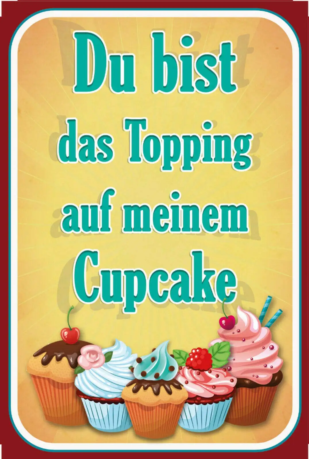 Vintage Cupcake Topping Metal Sign Shield Domed Metal Tin Sign Bar Restaurant Home Decoration Retro Mural Dimensions 20x30 cm
Vintage Cupcake Topping Metal Sign Shield Domed Metal Tin Sign Bar Restaurant Home Decoration Retro Mural Dimensions 20x30 cm
