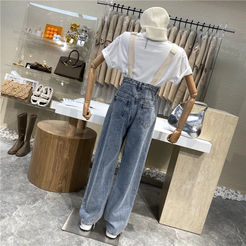 Brand Original Design Age-reducing High Waist Joker Denim 2021 New Fashion Braided Shoulder Strap Wide Leg Trousers Jumpsuits
Brand Original Design Age-reducing High Waist Joker Denim 2021 New Fashion Braided Shoulder Strap Wide Leg Trousers Jumpsuits