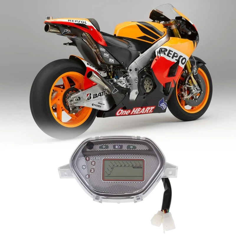 7 Backlight LCD Motorcycle Speedometer Digital Odometer Gauge 13000 RPM 199 KMH MPH for Honda CD110 
7 Backlight LCD Motorcycle Speedometer Digital Odometer Gauge 13000 RPM 199 KMH MPH for Honda CD110