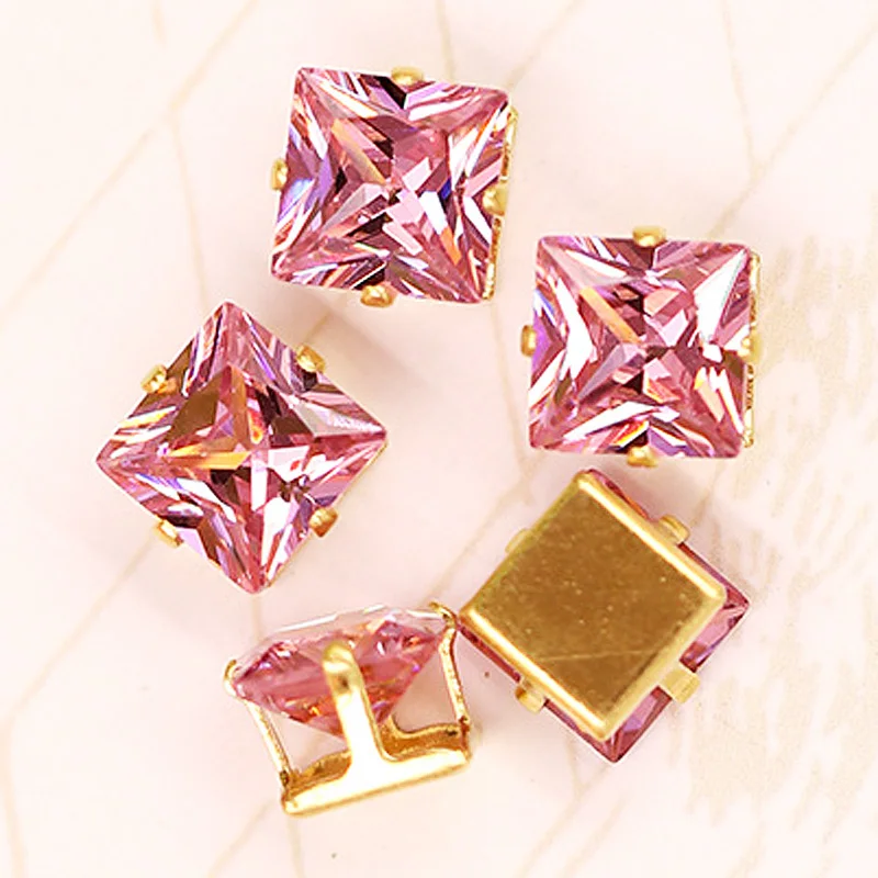 8x8mm Square Shape 50cps Upscale Zircon Sewing Rhinestones Shiny Stones Copper Claw Base Crystals Sew On Rhinestones For Clothes
8x8mm Square Shape 50cps Upscale Zircon Sewing Rhinestones Shiny Stones Copper Claw Base Crystals Sew On Rhinestones For Clothes