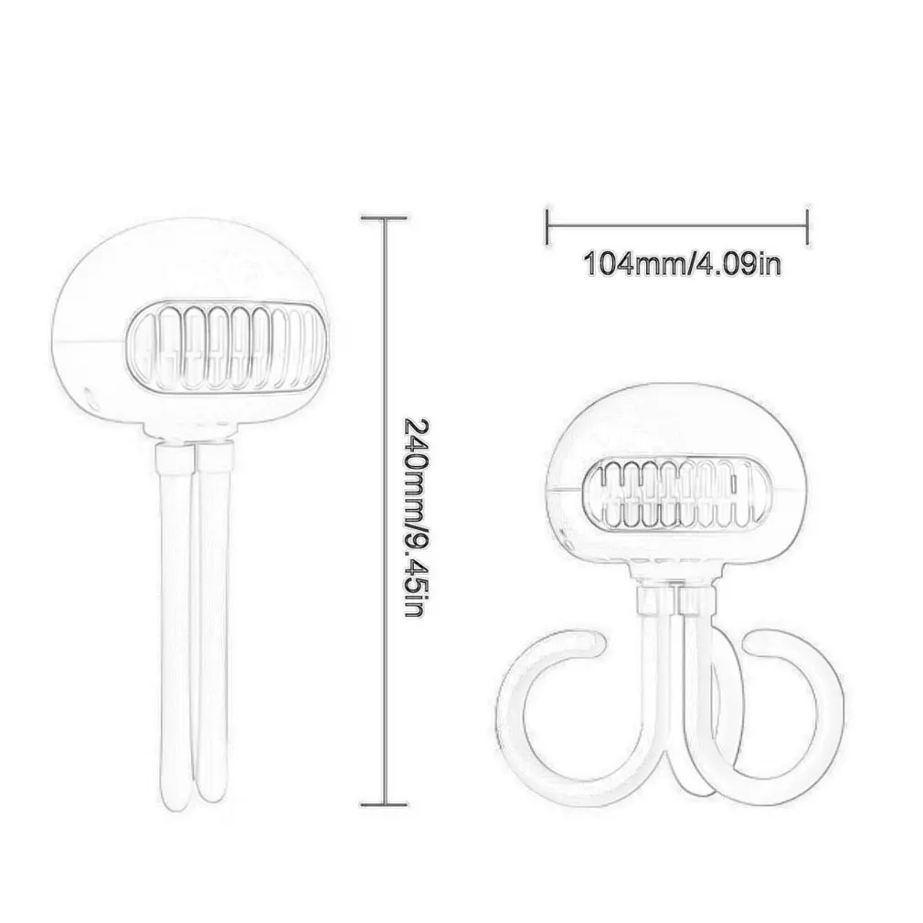 Hot Newest Portable Bladeless USB Mini Fan Rechargeable Silent Outdoor Stroller Fans Mobile Phone Bracket Jellyfish Shape Fans
Hot Newest Portable Bladeless USB Mini Fan Rechargeable Silent Outdoor Stroller Fans Mobile Phone Bracket Jellyfish Shape Fans