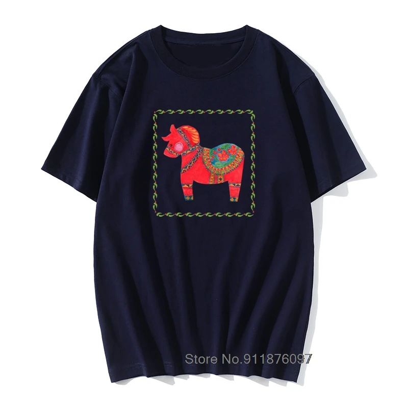 The Swedish Dala Horse Print Summer/Autumn Cotton Fabric Vintage Men Tops T Shirt Tee-Shirt Hot Sale Short Sleeve Top T-shirts
The Swedish Dala Horse Print Summer/Autumn Cotton Fabric Vintage Men Tops T Shirt Tee-Shirt Hot Sale Short Sleeve Top T-shirts