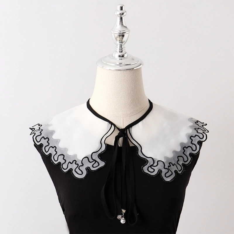 Embroidery Black Lace Trim Fake Collar Shawl Decorative Necklace Lapel Blouse XX9D
Embroidery Black Lace Trim Fake Collar Shawl Decorative Necklace Lapel Blouse XX9D