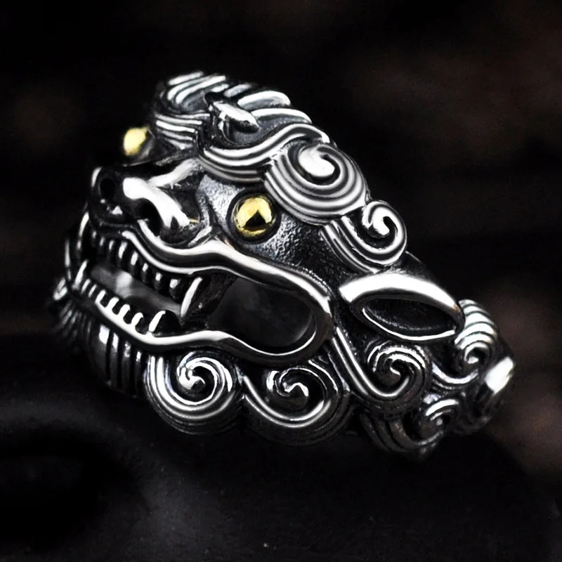 100% Vintage Real 925 Silver colour Jewelry Ancient Animal Rings for Men High Quality Pure Sterling Silver colour Punk Man Rings
100% Vintage Real 925 Silver colour Jewelry Ancient Animal Rings for Men High Quality Pure Sterling Silver colour Punk Man Rings