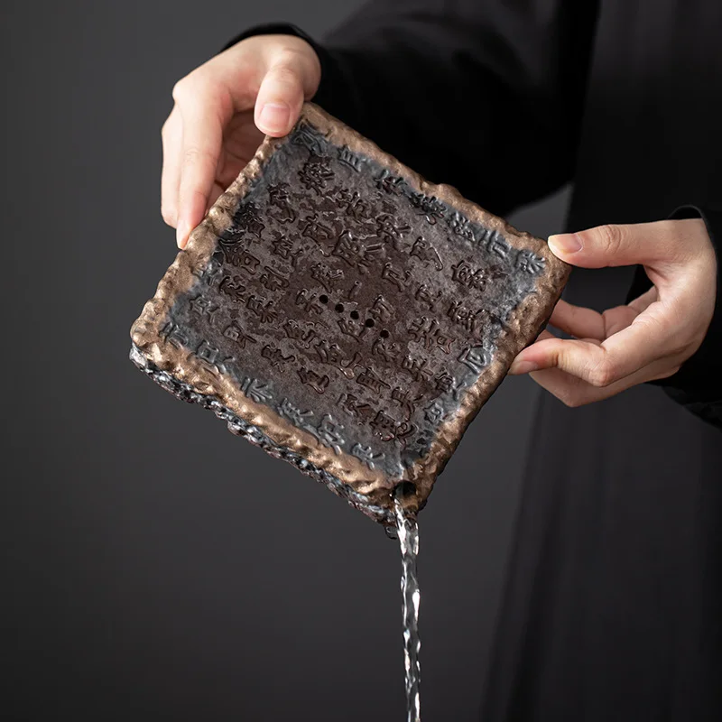 Heart Sutra Pot Tray Japanese Gilding Iron Glaze Small Size Stoneware Pot Pot Tray Water Storage Tea Table Pot Mat Pot Tea Tray
Heart Sutra Pot Tray Japanese Gilding Iron Glaze Small Size Stoneware Pot Pot Tray Water Storage Tea Table Pot Mat Pot Tea Tray