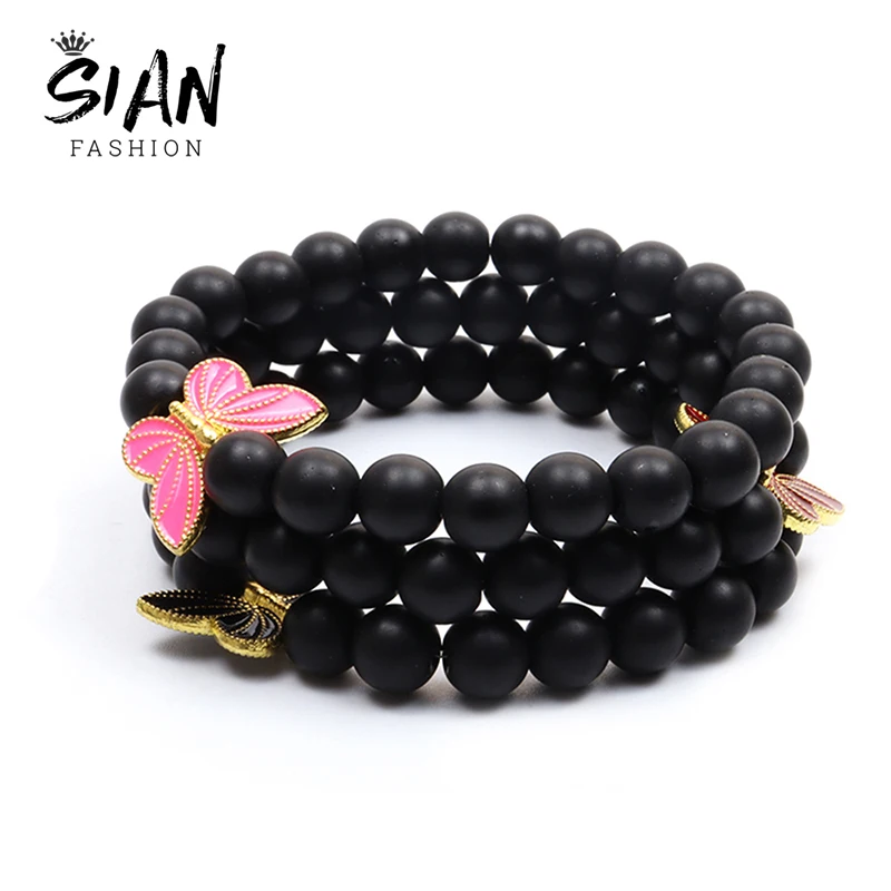 Black Matte Natural Stone Beaded Bracelets for Women Men Butterfly Beads Charms Bracelets Bangles New Design Jewelry Wholesale
Black Matte Natural Stone Beaded Bracelets for Women Men Butterfly Beads Charms Bracelets Bangles New Design Jewelry Wholesale