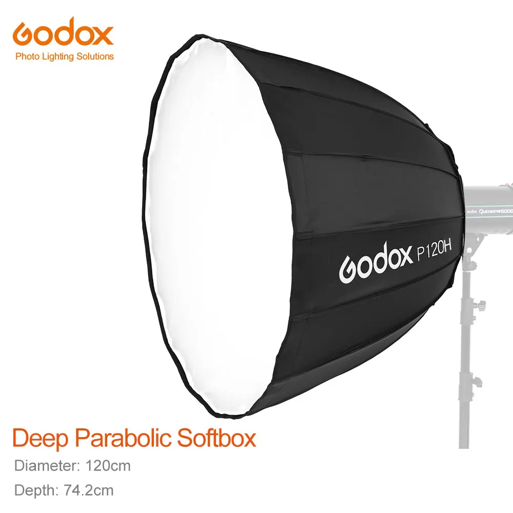 Godox P120H диаметр 120 см Глубокий параболический софтбокс восьмиугольный Зонт Bowens крепление Вспышка Speedlite отражатель оборудование для фотостуд...
Godox P120H диаметр 120 см Глубокий параболический софтбокс восьмиугольный Зонт Bowens крепление Вспышка Speedlite отражатель оборудование для фотостуд...