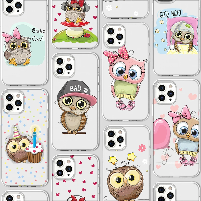 Animal Cute Funny Owl Case For Iphone 12 Case For iPhone 12 11 Pro XR 7 X XS Max mini 8 6 6S Plus 5 5S SE 2020 Silicone Cover
Animal Cute Funny Owl Case For Iphone 12 Case For iPhone 12 11 Pro XR 7 X XS Max mini 8 6 6S Plus 5 5S SE 2020 Silicone Cover
