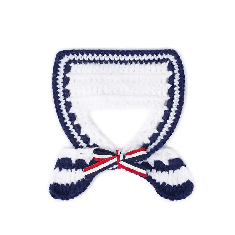Navy neckline pattern knitting neckline cute dog saliva pocket cat neckline accessories pet clothes
Navy neckline pattern knitting neckline cute dog saliva pocket cat neckline accessories pet clothes