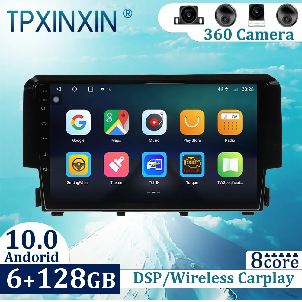 6+128GB For Honda Civic 2016-2018 Android 10 Carplay Radio Player Car GPS Navigation Head Unit Car Radio with Screen
6+128GB For Honda Civic 2016-2018 Android 10 Carplay Radio Player Car GPS Navigation Head Unit Car Radio with Screen