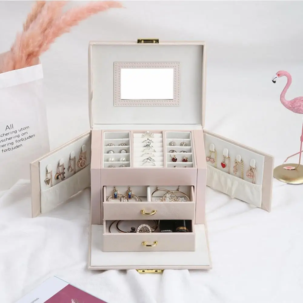 with Mirror Durable Jewelry Storage Box Jewelry Display Box Multi-Functional Case for Rings Earrings Necklaces Lightweight
with Mirror Durable Jewelry Storage Box Jewelry Display Box Multi-Functional Case for Rings Earrings Necklaces Lightweight
