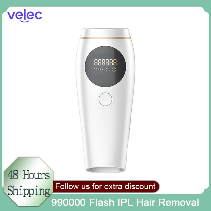 

Лазерный Аппарат для удаления волос Velec IPL 990000, эпилятор для женщин в домашних условиях, Перманентный Фотоэпилятор, безболезненный депилято...