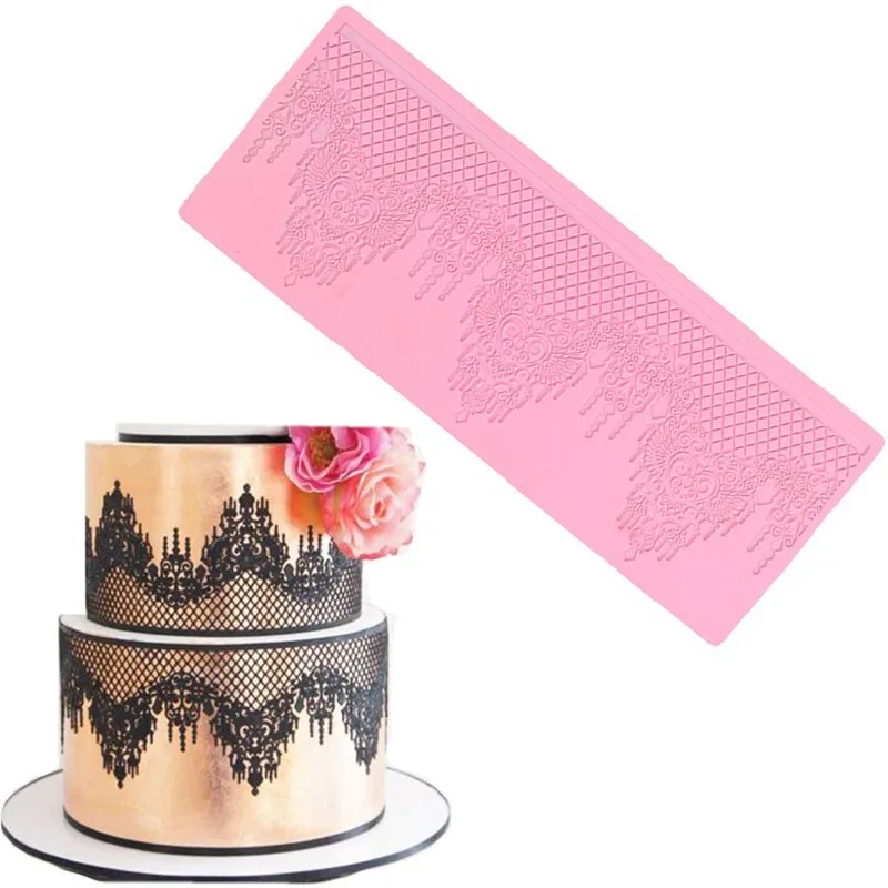 33*12cm Lace Flower Pattern / Border Silicone Cake Mold Lace Mat Chocolate Fudge Craft Mold Baking Wedding Cake Decoration Tool
33*12cm Lace Flower Pattern / Border Silicone Cake Mold Lace Mat Chocolate Fudge Craft Mold Baking Wedding Cake Decoration Tool