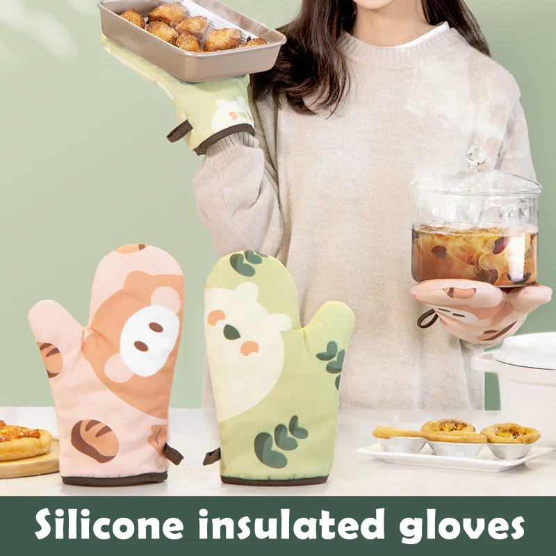 Cute Silicone Oven Mitts Heat Resistant Oven Gloves Non Slip Cooking Baking Gloves For Kitchen LAD3
Cute Silicone Oven Mitts Heat Resistant Oven Gloves Non Slip Cooking Baking Gloves For Kitchen LAD3