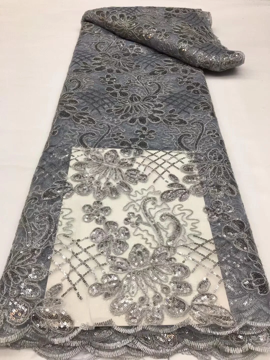 African French Lace Fabric High Quality Nigeria French Net African Lace fabric 2021 grey guipure lace fabric For Women
African French Lace Fabric High Quality Nigeria French Net African Lace fabric 2021 grey guipure lace fabric For Women