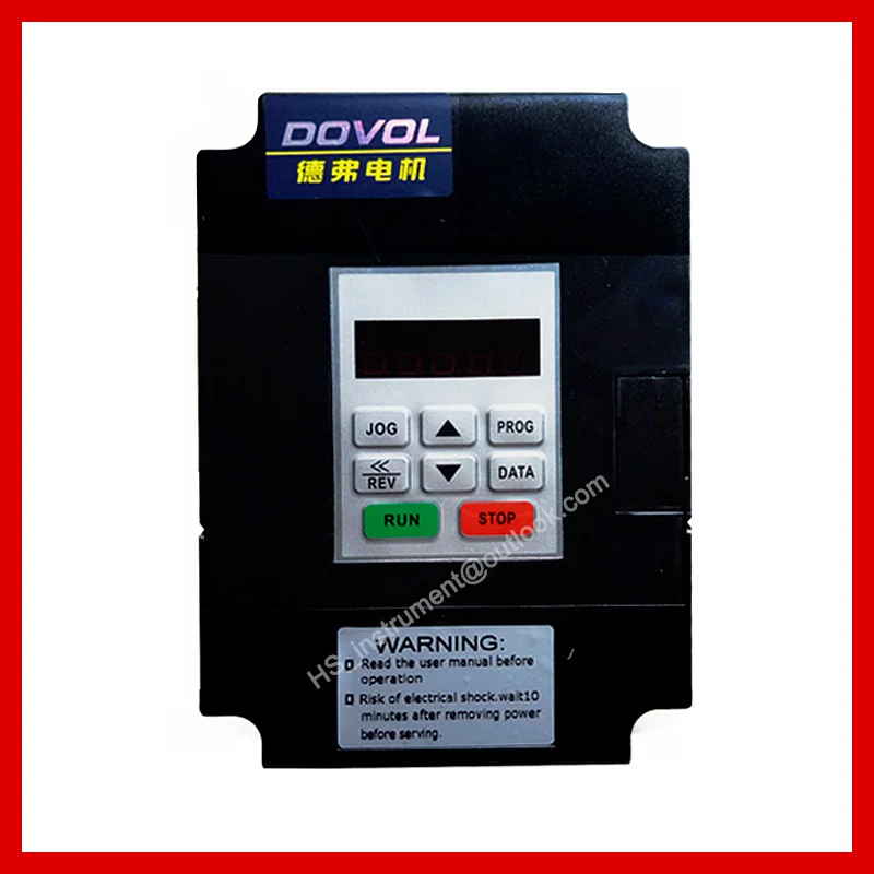 DOVOL DV300-2007-T 220V, 0.75KW Frequency Inverter Motor Control Carving Machine Converters
DOVOL DV300-2007-T 220V, 0.75KW Frequency Inverter Motor Control Carving Machine Converters