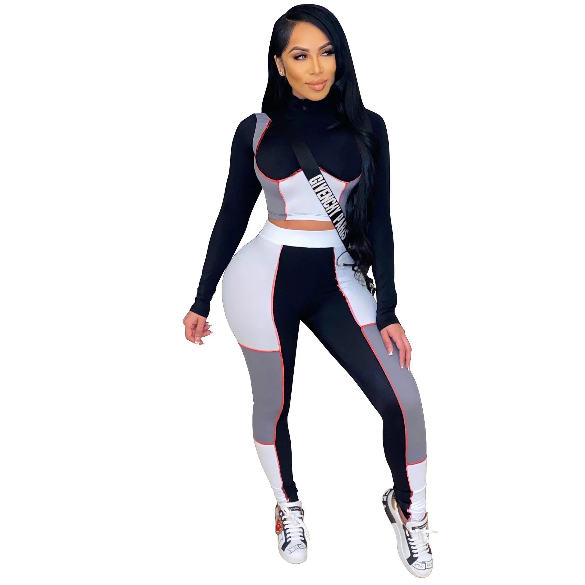 Casual Two Piece Set Women Color Patchwork Full Sleeve Shirt Crop Top + Long Pant Tracksuit Sportsuit Clothes For Women Outfit
Casual Two Piece Set Women Color Patchwork Full Sleeve Shirt Crop Top + Long Pant Tracksuit Sportsuit Clothes For Women Outfit