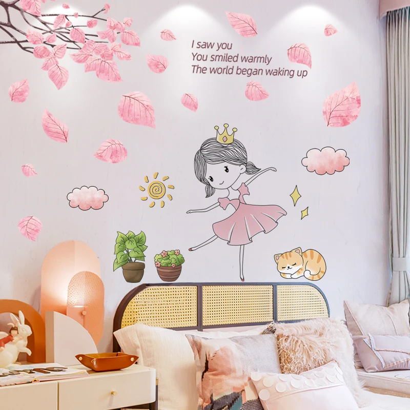 Cartoon Girl Dancer Wall Stickers DIY Tree Leaves Wall Decals for Kids Rooms Baby Bedroom Nursery Home Decoration Accessories
Cartoon Girl Dancer Wall Stickers DIY Tree Leaves Wall Decals for Kids Rooms Baby Bedroom Nursery Home Decoration Accessories
