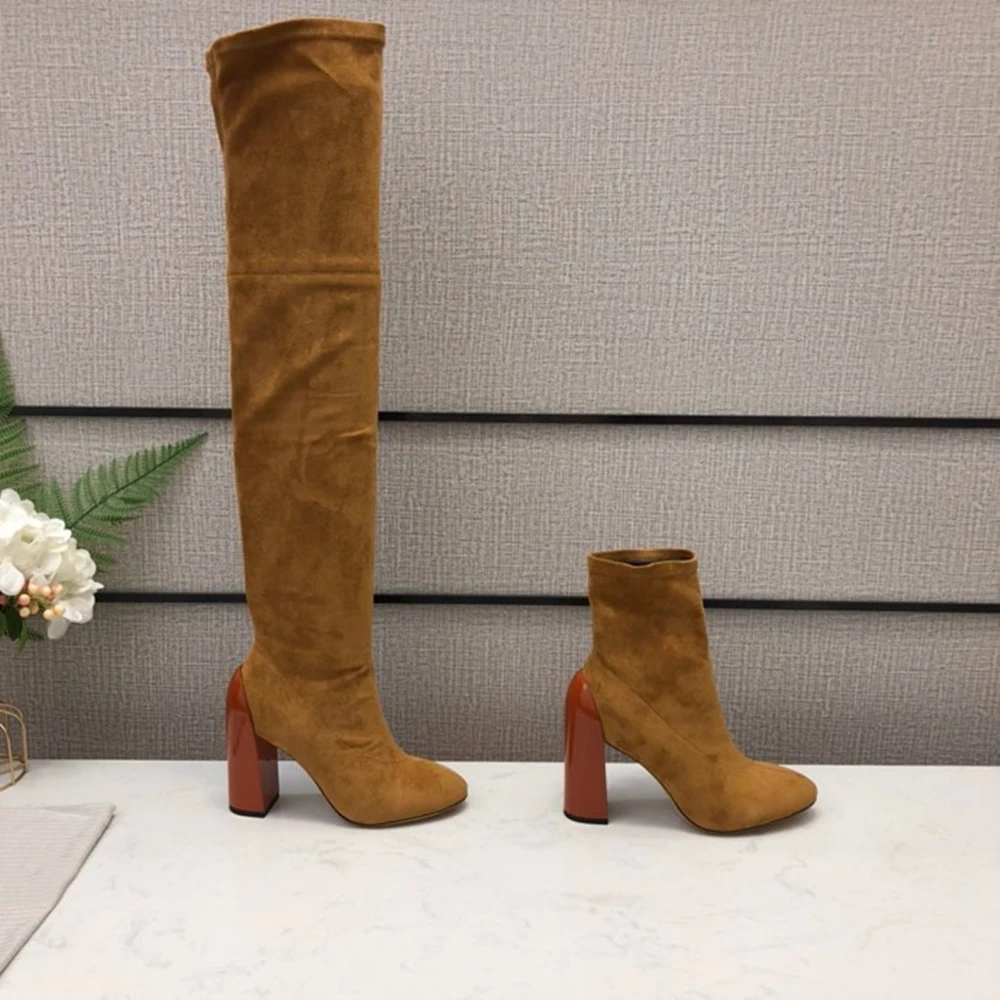 High Quality Women's Boots Genuine Leather Ankle Boots Over-the-Knee Boots For Woman High Heels Round Toe Leather Boots 34-41
High Quality Women's Boots Genuine Leather Ankle Boots Over-the-Knee Boots For Woman High Heels Round Toe Leather Boots 34-41