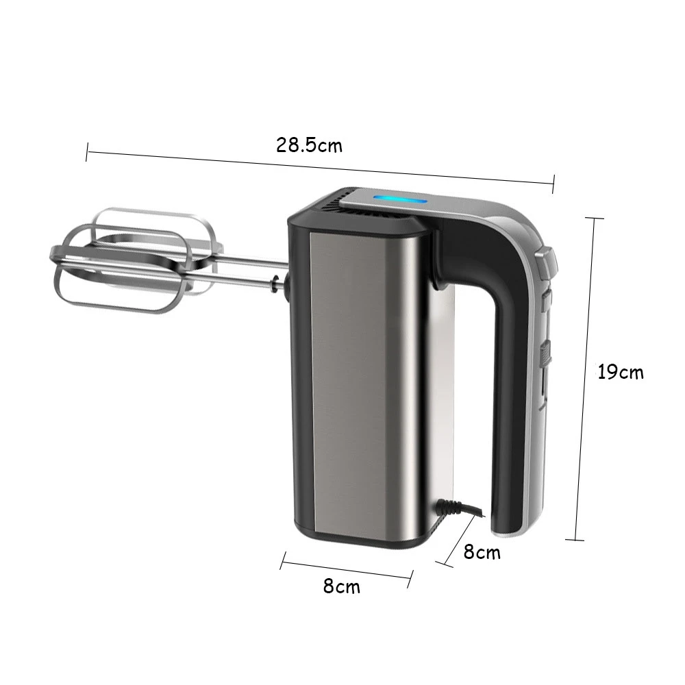 High Electric Hand Mixer 5-Speed 500W Stainless Steel Spiral Kneader Kitchen Food Dough Blender With 2Egg Beaters 2 Dough Hooks
High Electric Hand Mixer 5-Speed 500W Stainless Steel Spiral Kneader Kitchen Food Dough Blender With 2Egg Beaters 2 Dough Hooks