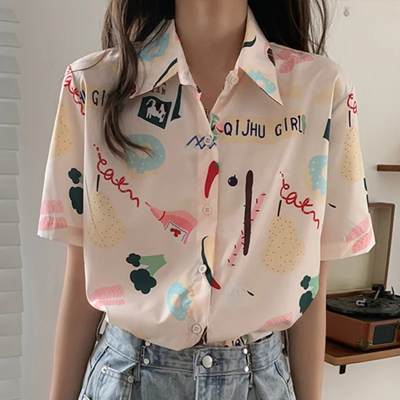 CZJMS Design Retro Print Floral Shirt Loose All Match Student Turn Down Collar Casual Slim Short Sleeve Summer Fashion New 2021
CZJMS Design Retro Print Floral Shirt Loose All Match Student Turn Down Collar Casual Slim Short Sleeve Summer Fashion New 2021