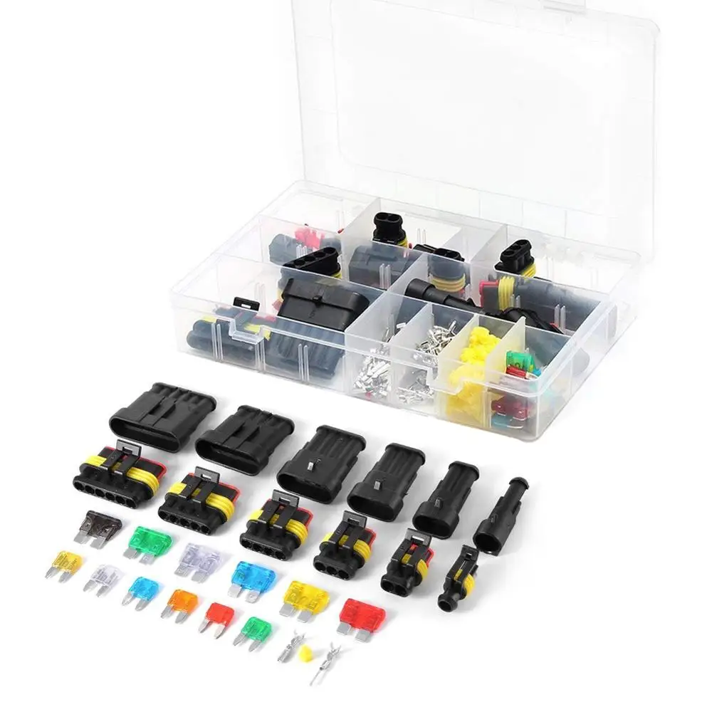 240pcs Waterproof Wire Connector 1-6Pin Way Electrical Automotive Wire Connectors Plug Car Auto Wire Cable Terminals Assortment
240pcs Waterproof Wire Connector 1-6Pin Way Electrical Automotive Wire Connectors Plug Car Auto Wire Cable Terminals Assortment