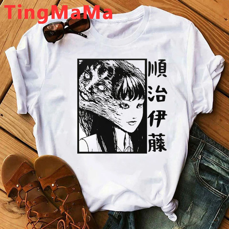 Japanese Anime Junji Ito T Shirt Men Kawaii Cartoon Tomie Shintaro Kago Graphic Tees Horror Style Manga Harajuku T-shirts Male
Japanese Anime Junji Ito T Shirt Men Kawaii Cartoon Tomie Shintaro Kago Graphic Tees Horror Style Manga Harajuku T-shirts Male