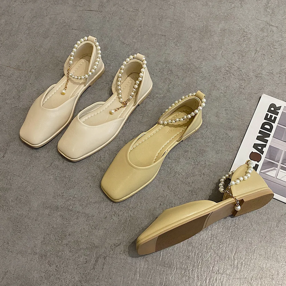 Square toe flat shoes new fashion all-match pearl buckle flat shoes comfortable soft sole elegant temperament women's shoes
Square toe flat shoes new fashion all-match pearl buckle flat shoes comfortable soft sole elegant temperament women's shoes